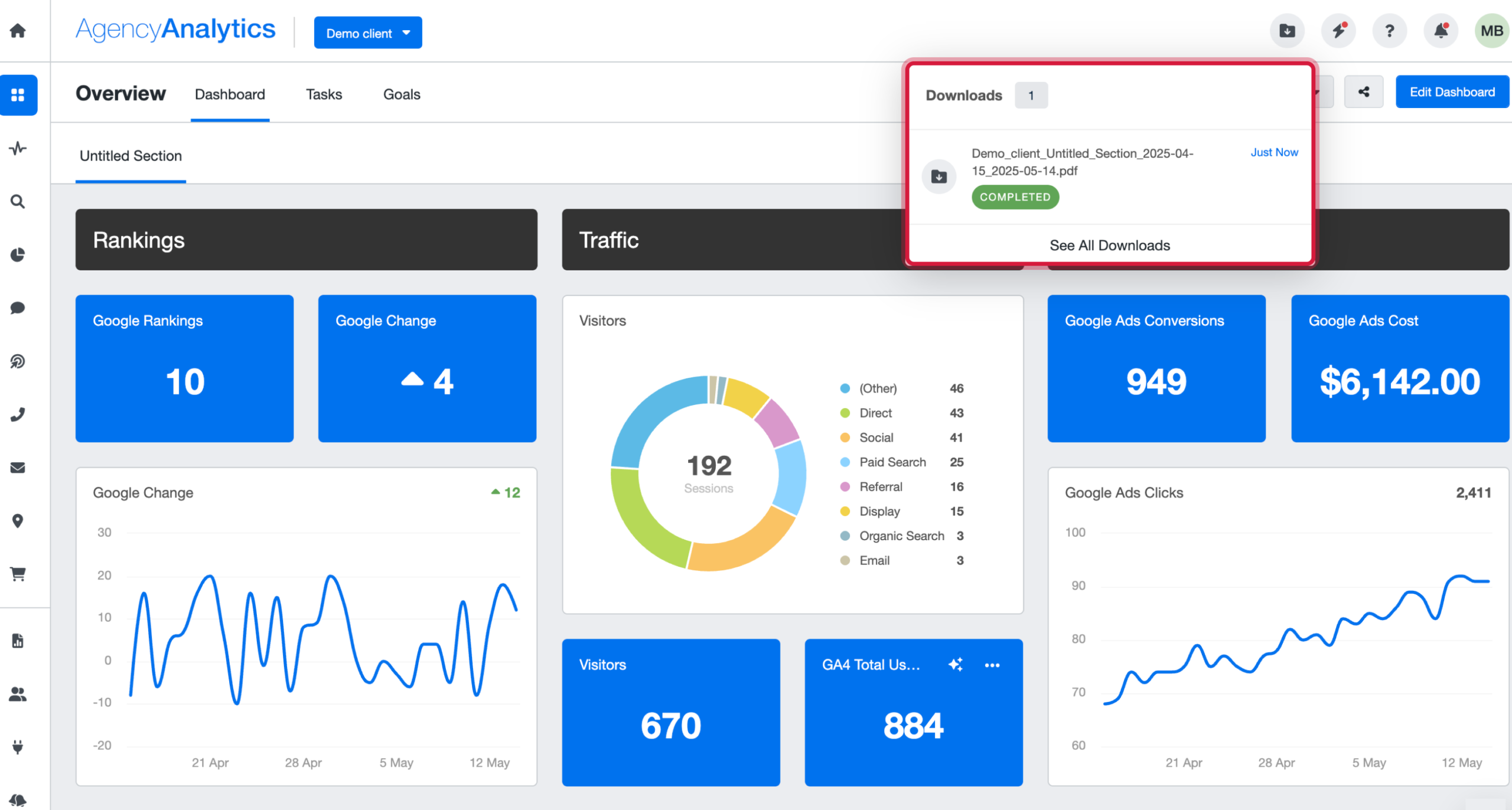 Import keyword ranking history to SE Ranking from AgencyAnalytics ...