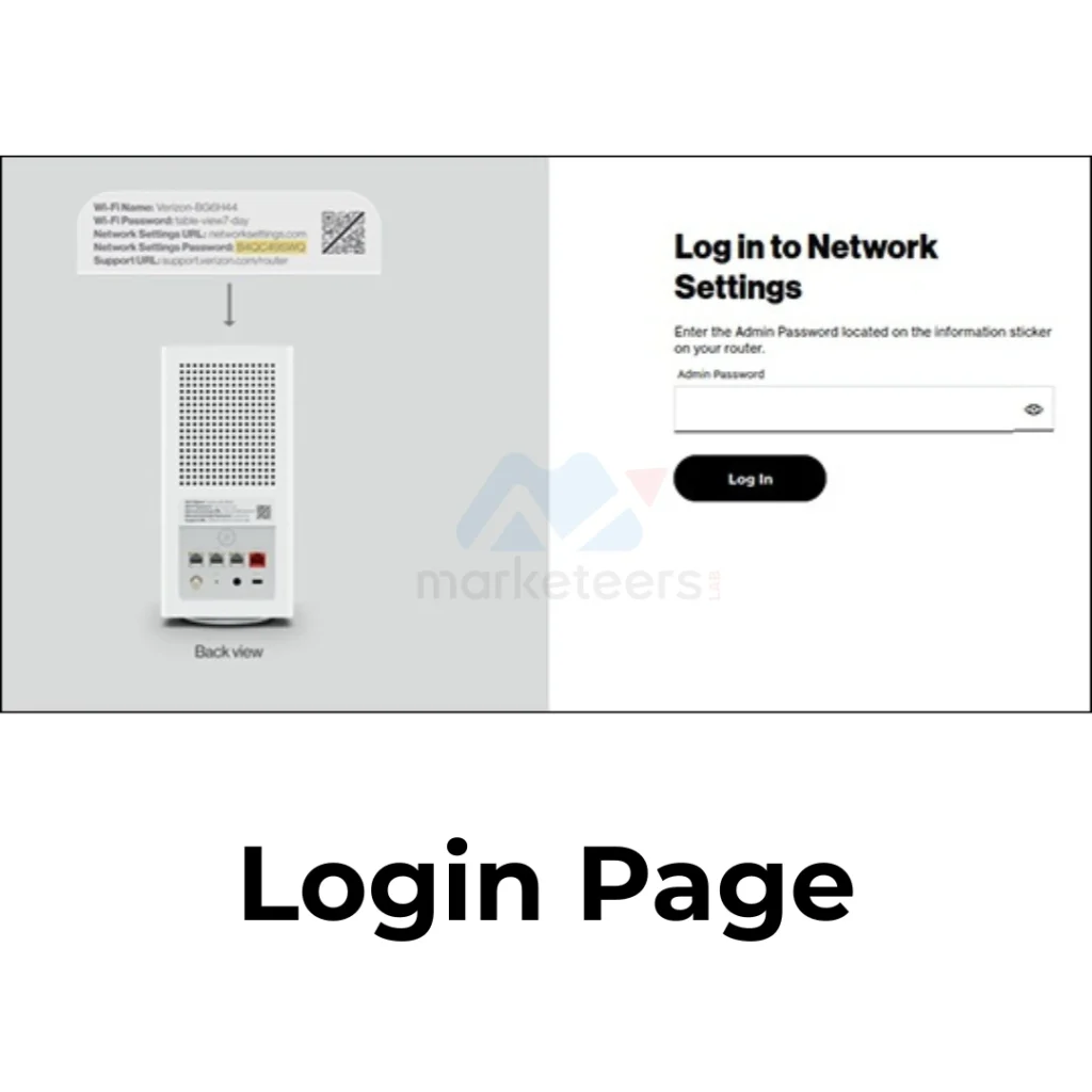 Verizon Login Page