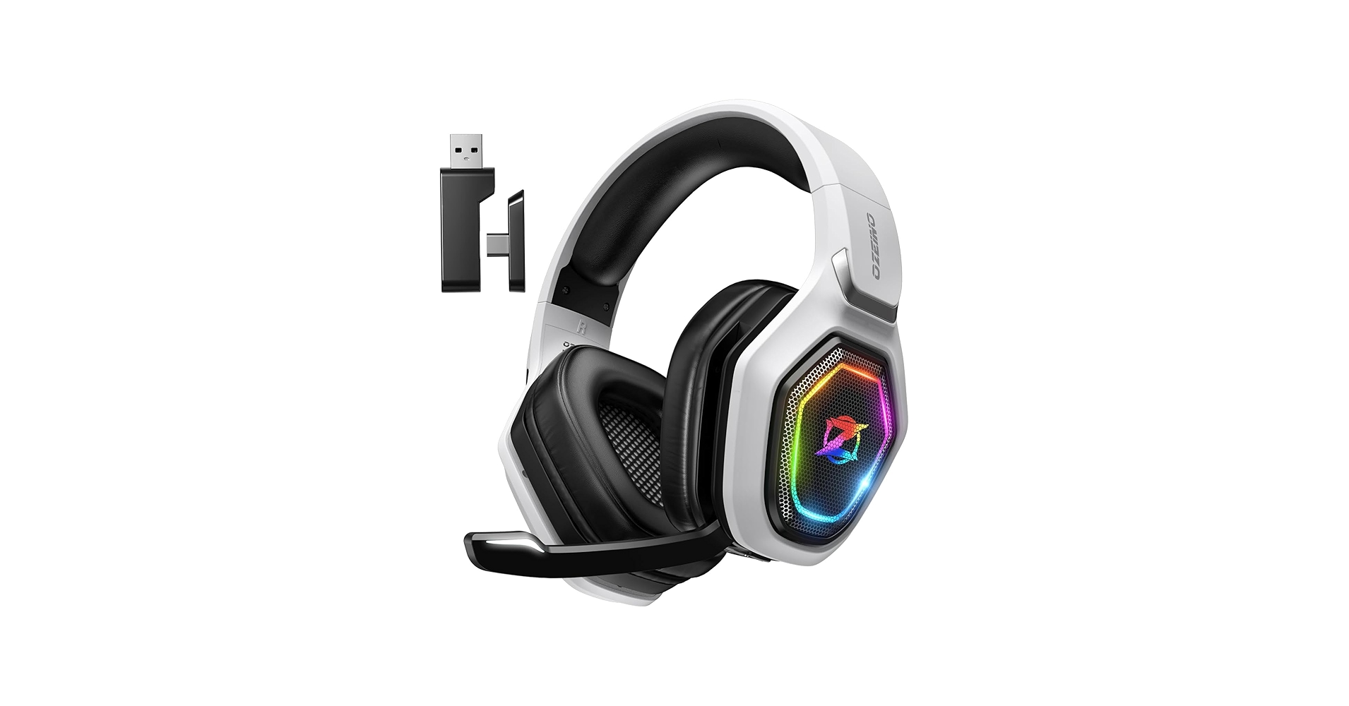 Amazon.com: Ozeino 2.4GHz Wireless Gaming Headset for PC, Ps5, Ps4 ...